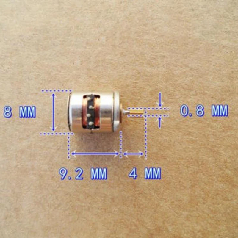 5 шт. мини микро шаговый двигатель небольшие 8x9,2 мм 2-фазный шаговый двигатель 4-проводной с Медь Шестерни