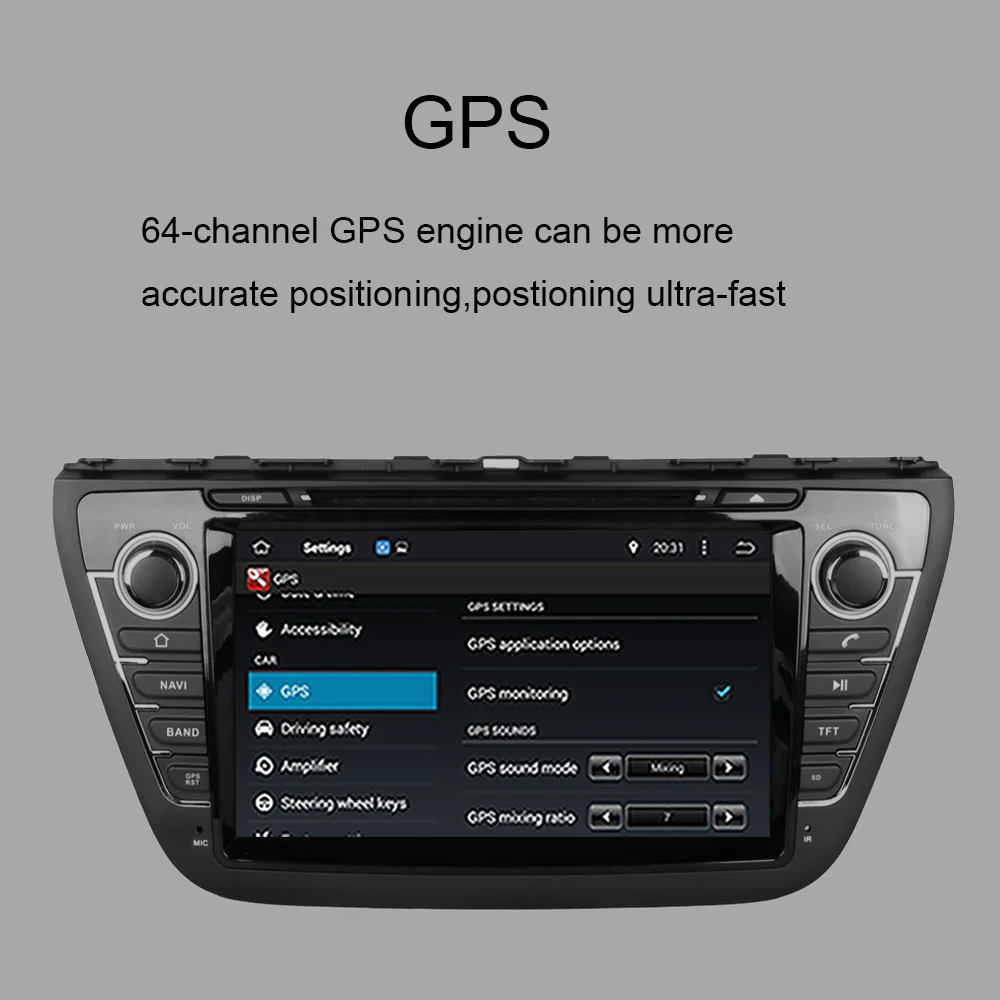 Perfect Android 9.0 System Car GPS DVD Player Head Unit for Suzuki SX4/S cross 2013-2019with Stereo Radio Navi Steering wheel multimedia 5