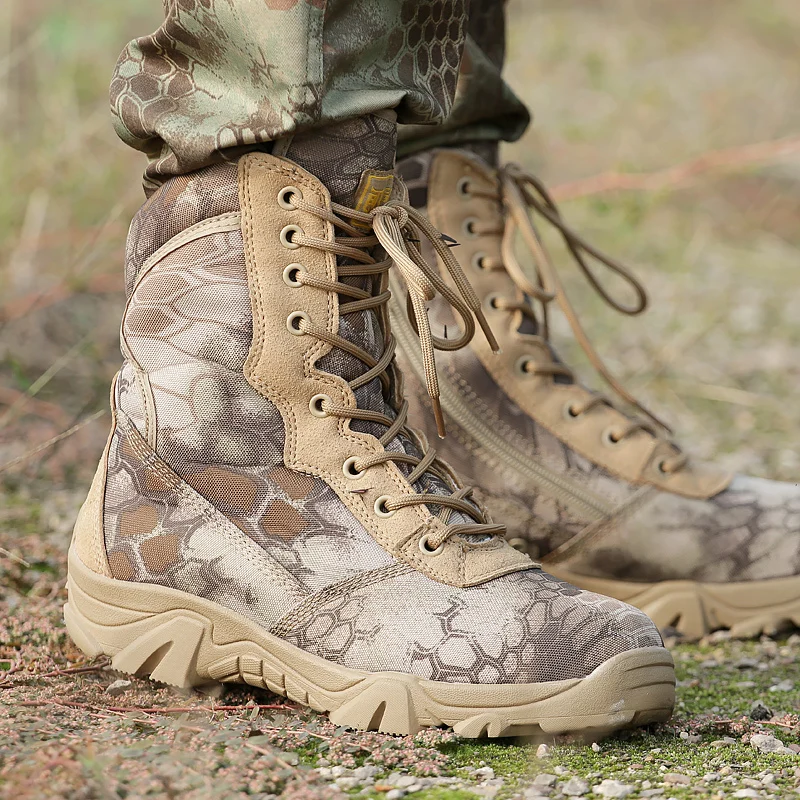 Уличные альпинистские походные тактические ботинки; Военная армейская Нескользящая теплая обувь для горной охоты; камуфляжная обувь для мужчин и женщин
