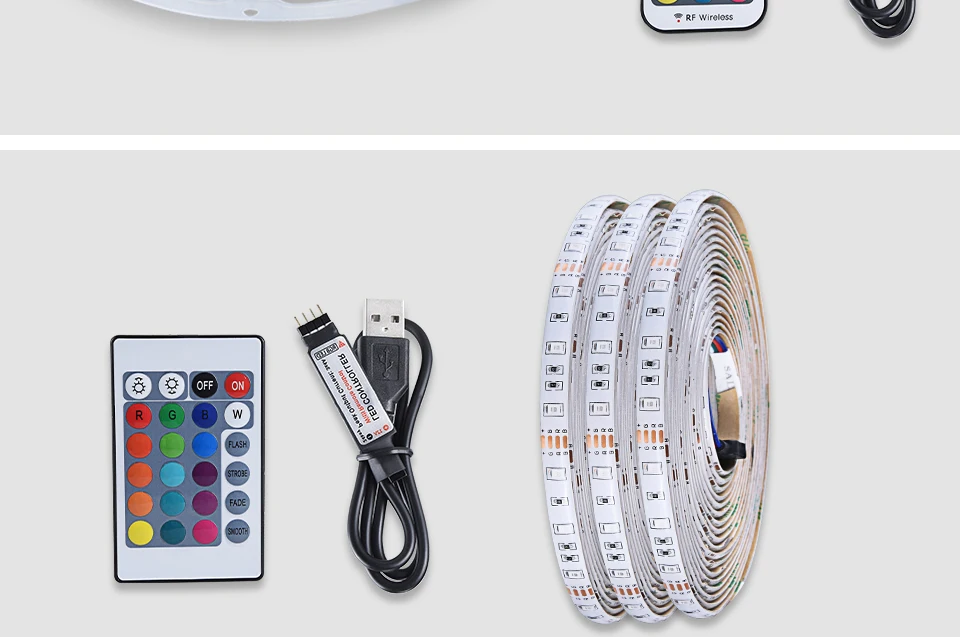 USB LED Strip Light TV Background Lighting SMD3528 DC 5V Flexible Diode Tape 50CM 1M 2M 3M 4M 5M RGB Neon Ribbon (17)