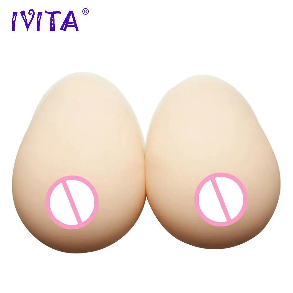 

IVITA 1400g White Realistic Fake Silicone Breast Suitable For Mastectomy Crossdresser Transvestite Fashion Enhancer Cosplay