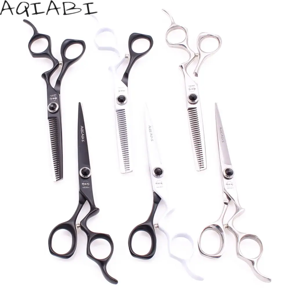 

Hair Scissors 5.5" AQIABI 440C Hair Cutting Shears Stylist Thinning Shears Professional Hairdressing Scissors New Arrival A9016