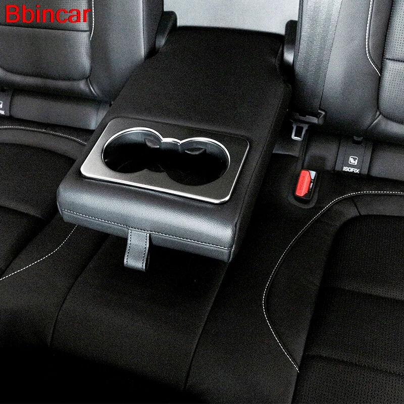 Bbincar Car Interior Accessories ABS Chrome Matte Rear Seat Water Cup