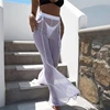 Leggings transparents à jambes larges pour femmes, pantalon de plage en maille douce, Sexy, Cover-Up pour les maillots de bain ► Photo 3/6