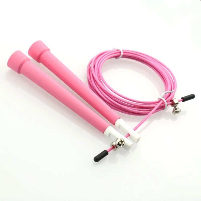 AIBOULLY 3M Jump Skipping Ropes Cable Steel Adjustable Fast Speed ABS