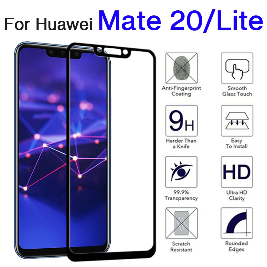 

Protective glass on for huawei mate 20 lite screen protector huwei mate20 light armor tempered glas mate20lite huawai mat film