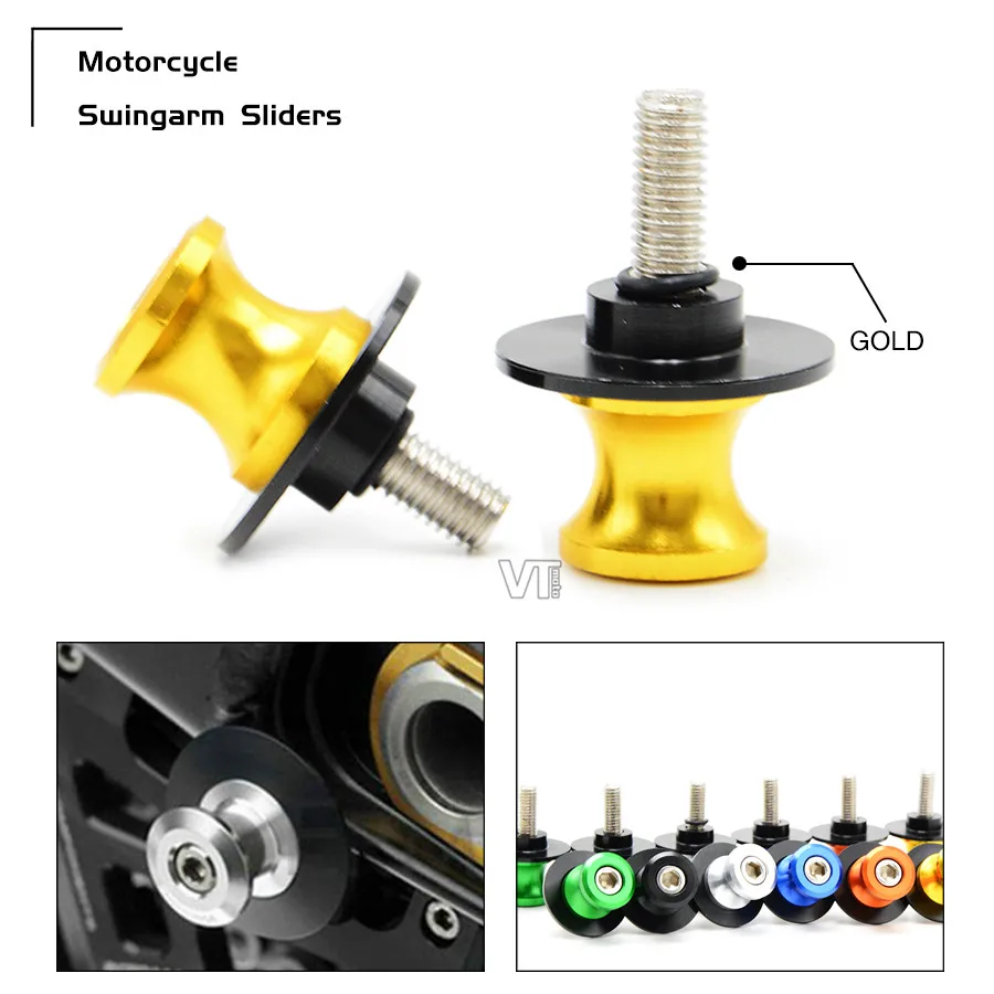 

Motorcycle Accessories CNC Universal Swingarm Sliders Spools Screw Fit for BMW S1000RR F800GS C600 SPORT R1200GS ADVENTURE