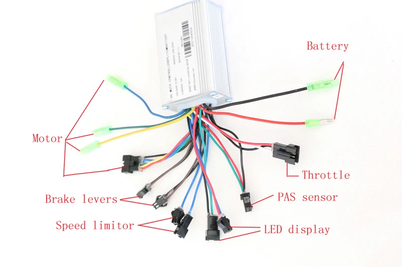 36V 250w электрический велосипед контроллер Дисплей Водонепроницаемый основной кабель 6 pin разъем комплектующие электровелосипеда синусоидным контроллером