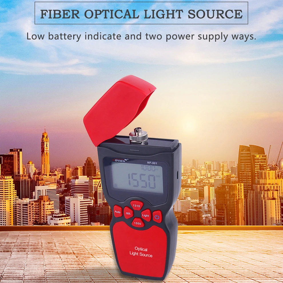 

Free shipping, Noyafa NF-901 Digital Handheld Optical light source with 1310/1550nm FC/SC/ST general-purpose interface to choose