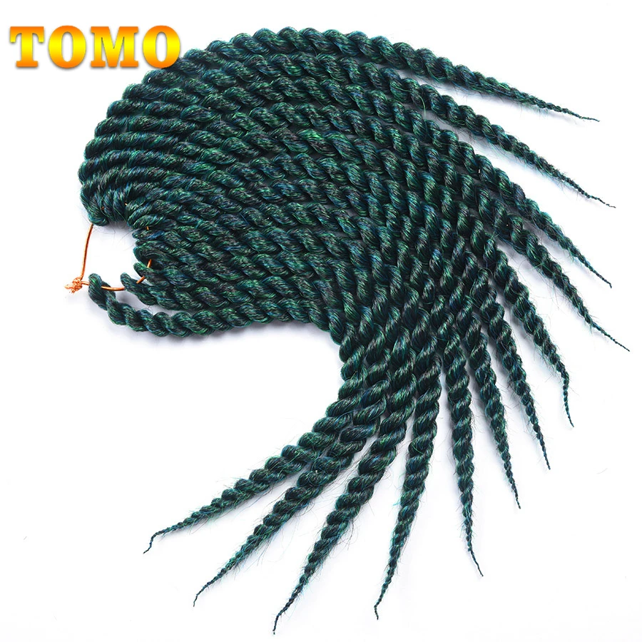 

TOMO 12" 18" 12Strands/Pack Crochet Braids Senegalese Twist Hair 18 Colors Ombre Synthetic Braiding Hair Extensions Crochet Hair