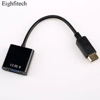 

Eighfitech Male DisplayPort DP to VGA Video Cable Extension Line Converter for Projector DTV TV HDVD Player 1080P