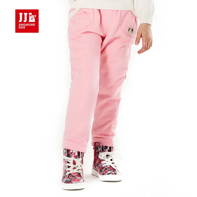 girls winter pants children trousers child pants sweet fur lining