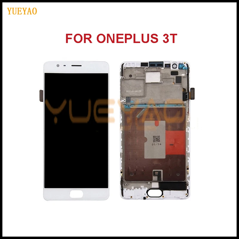 

YUEYAO For Oneplus A3010 3T LCD Display Touch Screen Digitizer Assembly For 5.5"OnePlus 3T LCD With Frame Replacement Part