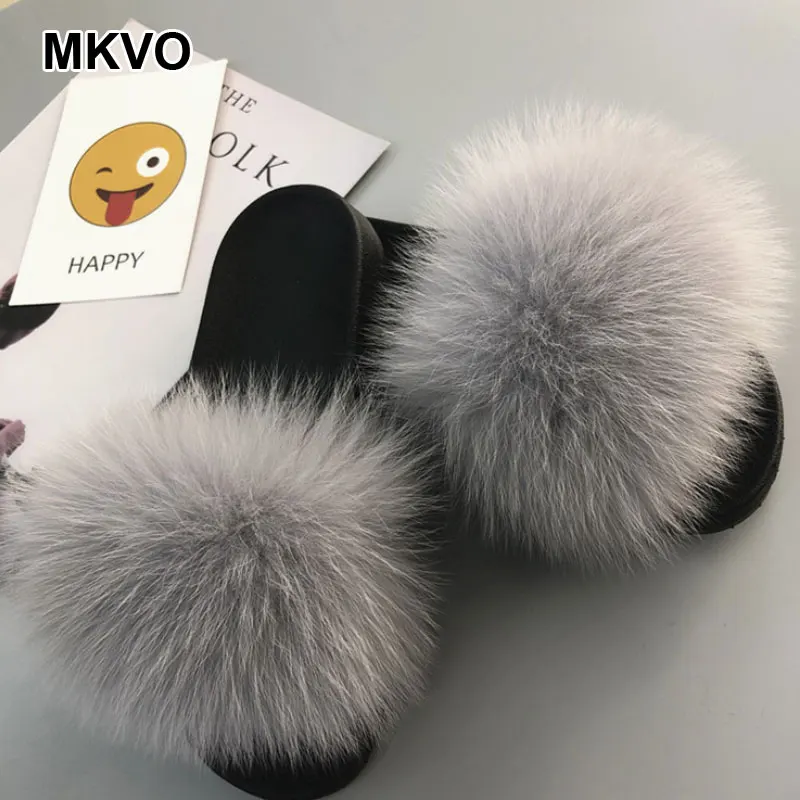 Лидер продаж повседневные женские тапочки с мехом сезон весна лето осень зима