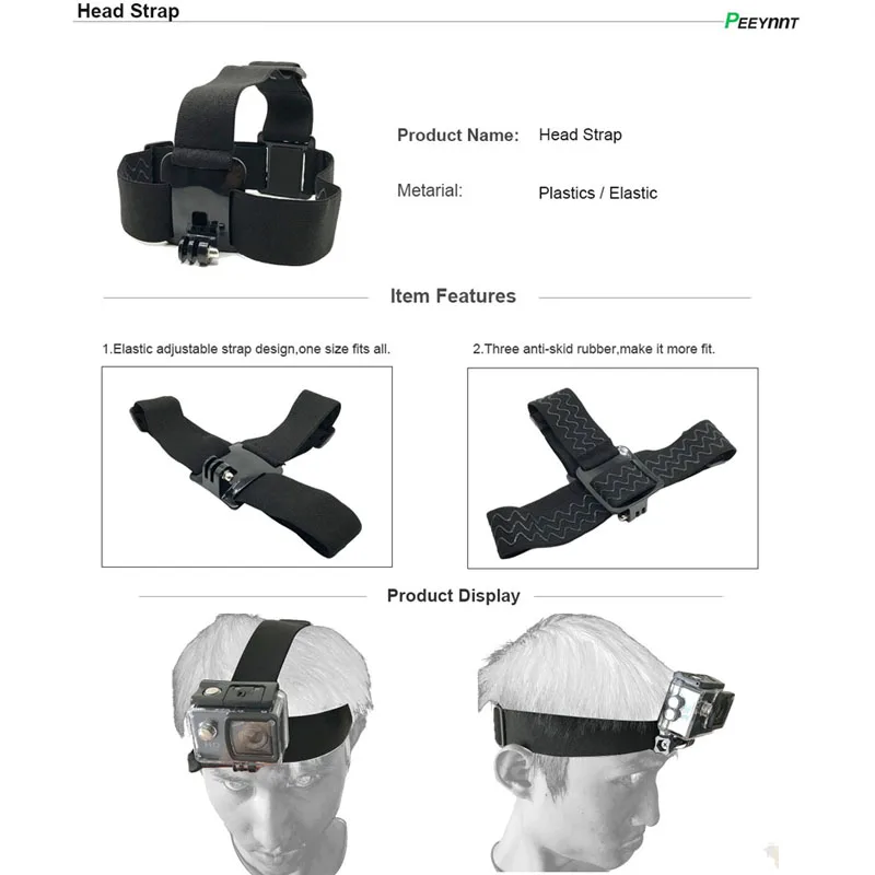 Peeynnt для Gopro набор аксессуаров Go pro 7 6 5 4 3 Session Kit сумка ремни крепления Xiaomi Yi 4K SJCAM
