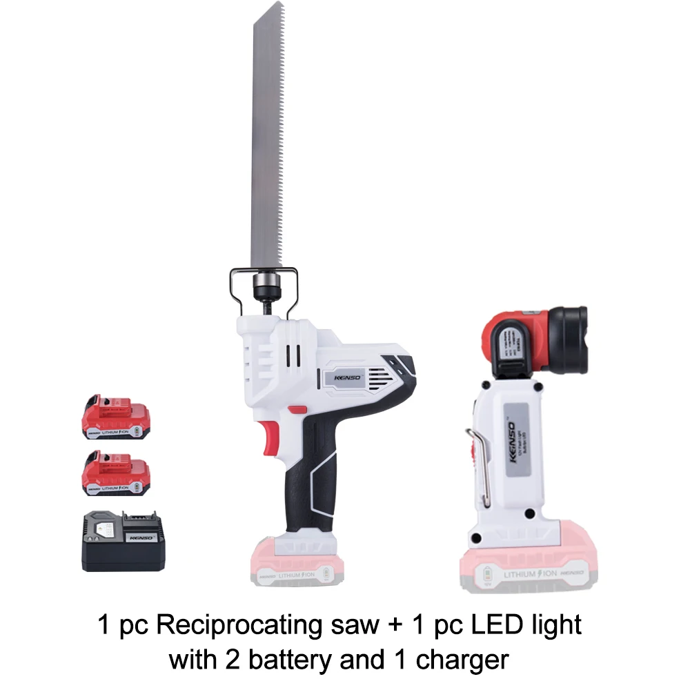 

Keinso/NEWONE 12V power tools Reciprocating Saw and led light with two lithium battery and one charger