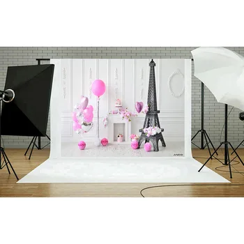 

Andoer 2.1 * 1.5m/7 * 5ft Photography Background Birthday Backdrop Cake Balloon Children Baby Girl Kids Photo Studio Pros
