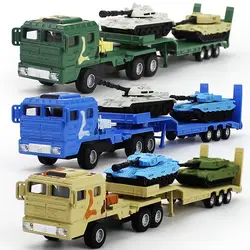 Дети автомобилей армии Сплав Военная Модель коллекции автомобилей Литье металла грузовик Танк игрушки 1: 64 масштаб для мальчиков подарки