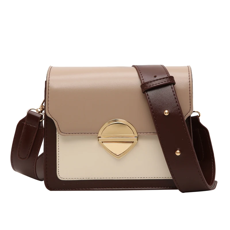 

Mini Small Chains Bags Flap Bags Luxury Handbags Women Bag Designer 2019 New Wide Strap Square Bags PU Leather Crossbody Bag