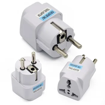 

1000pcs/lot Electrical Socket Universal UK US AU to EU AC Power Socket Plug Travel Charger Adapter Converter 220V 10A Socket