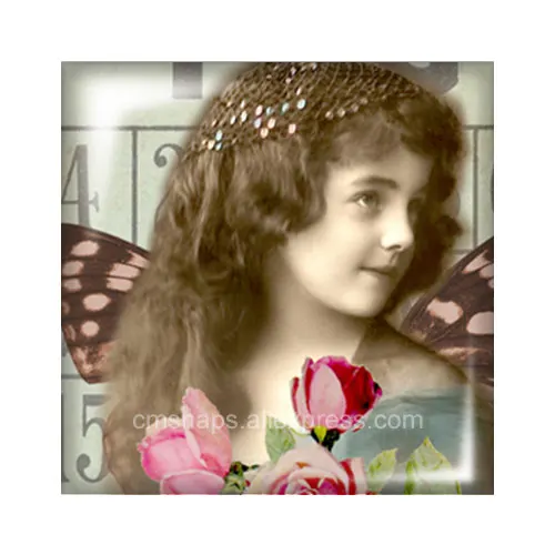 Beauty Vintage angel Baby для квадратного стеклянного кабошона 10 шт. 12 мм/20 мм/25 мм/30 мм