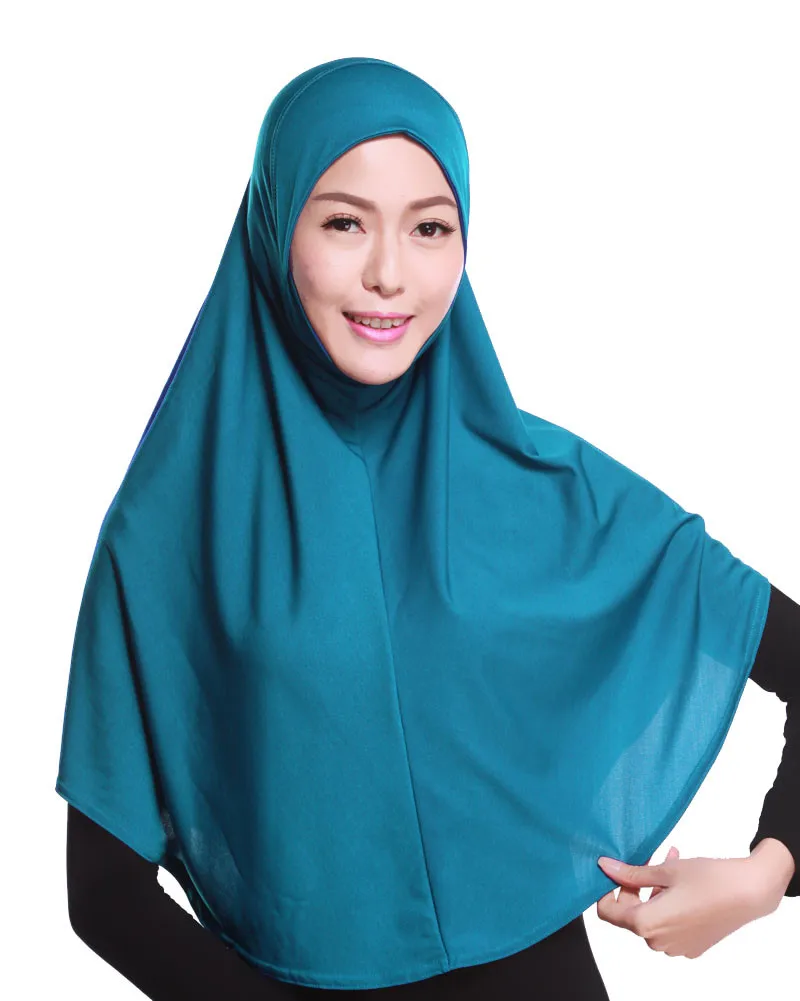 Модный хрустальный Конопляный мусульманский хиджаб niqab мусульманский головной убор малазийский Хиджаб Шапки головной платок hoofddoek moslima BHS101 - Цвет: Lake blue