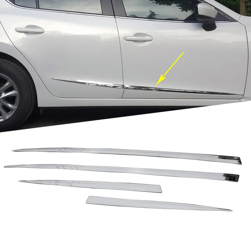 Exterior Stainless Steel Car Door Body Side Protection Trim Cover Anti