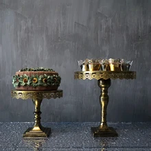 Золотой свадебный торт стенд кекс дисплея пластины из металла стоит ПОСУДА Формы для выпечки Торт Украшение Инструменты конфеты лоток тесто стоит