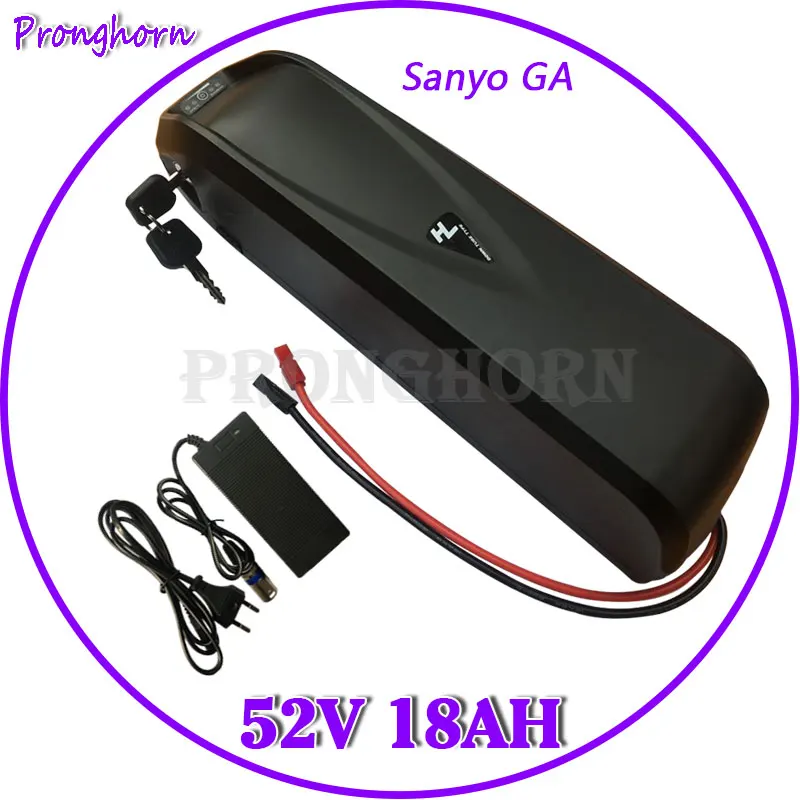 Flash Deal EU US Free Fee 14S Sanyo Cells 1000W 52V 18Ah Electric Bicycle Battery Hailong E-Bike Battery for 48V 1000W 750W 500W Motor Kits 0