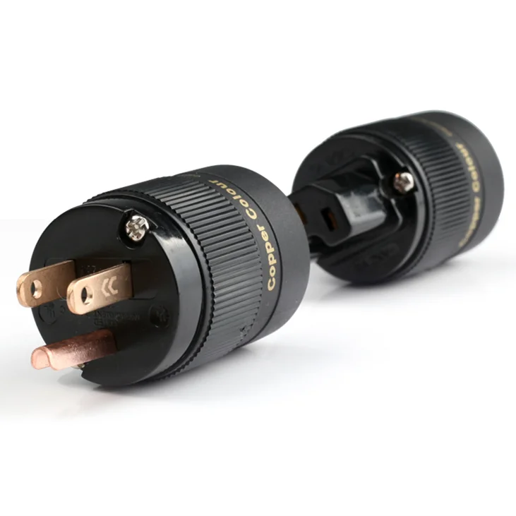 

CopperColour CC US Power Plug HIFI OCC Single crystal copper IEC Connectors American specification plug