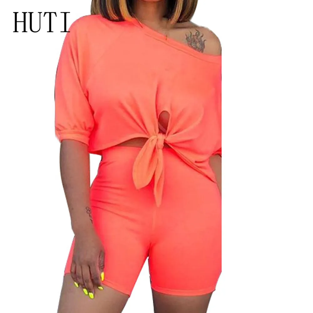 TIYE Two Pieces Sets Off Shoulder Short Sleeve Crop Top and Slim Pants Summer Hollow Out Casual Go Out Playsuits Plus Size XXL TIYE Two Pieces Sets Off Shoulder Short Sleeve Crop Top and Slim Pants Summer Hollow Out Casual Go Out Playsuits Plus Size XXL