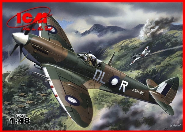 ICM model 48067 1 48 Spitfire Mk VIII WWII British Fighter plastic model kit