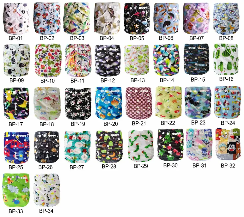Новые печати ребенка ткань Подгузники многоразовые карман ткань Подгузники моющиеся 4 шт. Чехлы для мангала + 8 шт. Подставки лучшее