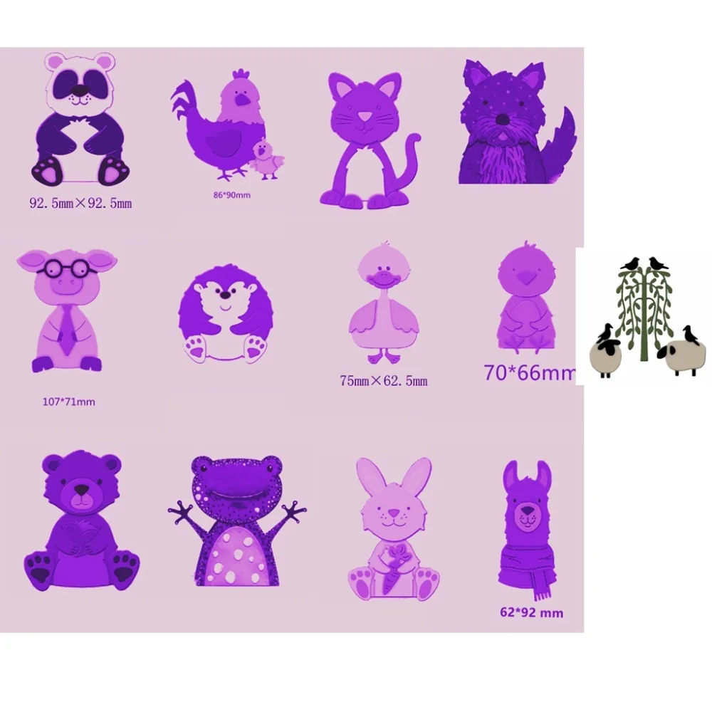 

Irregular Animals Mixed Shape Metal Cutting Dies Stencil For Scrapbooking Embossing DIY Paper Card Handcrafts Decor 2019
