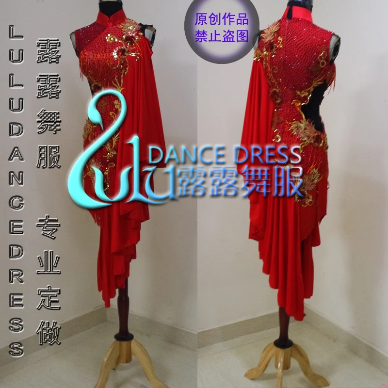 Tassel Latin Dance Dress Clothing Salsa Costume Ballroom Competition Skirt