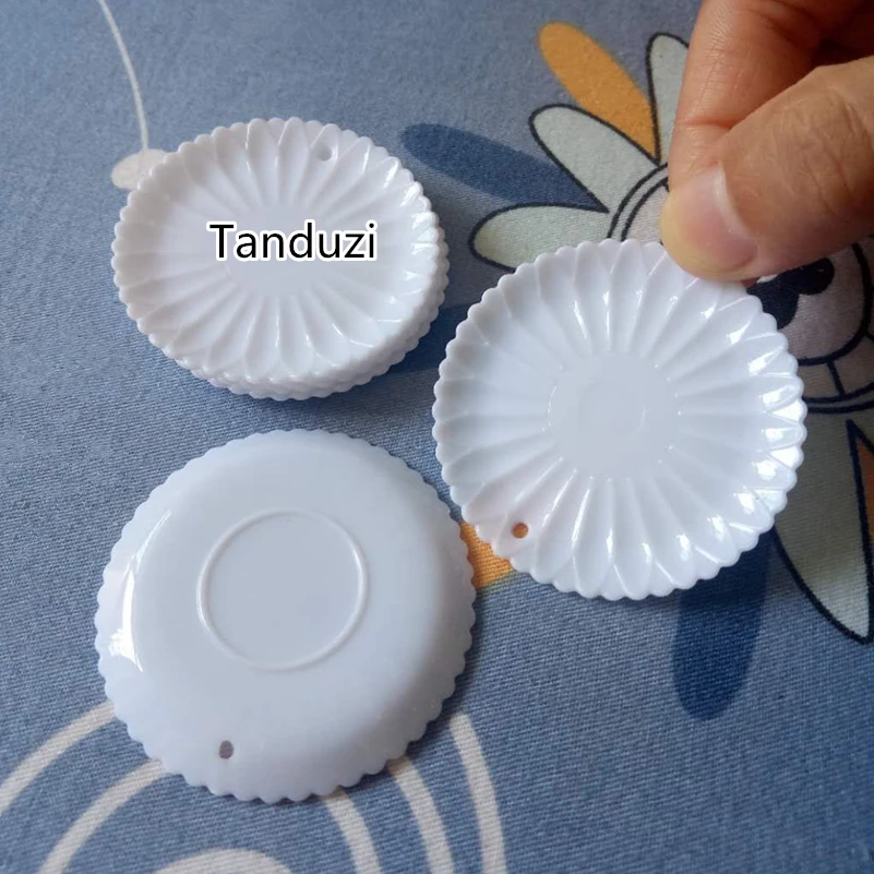 Tanduzi 100 шт. оптовая продажа пластиковая имитация мини белая круглая тарелка