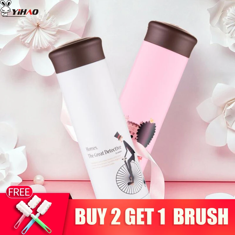 

YIHAO 360ML High Quality Hot Sale Stainless Steel Children Thermos Vacuum Flasks Portable Creative Outdoor Water Bottle