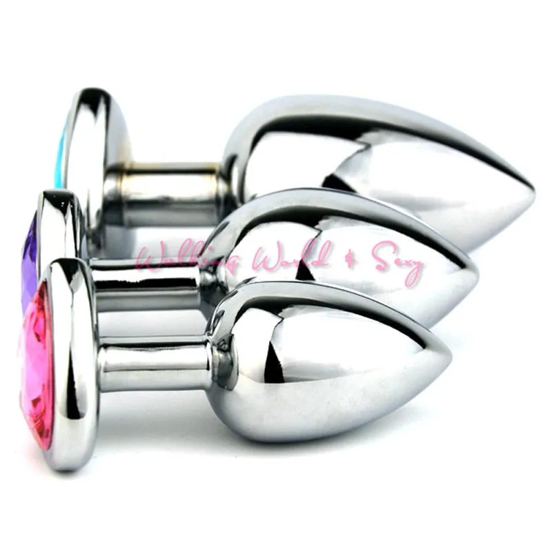 SML Size Heart Shape Stainless Steel Anal Plug Metal Butt Plug Sex Toys For Women Men Anal Dilator Jewelry Anal Sex Products (10)