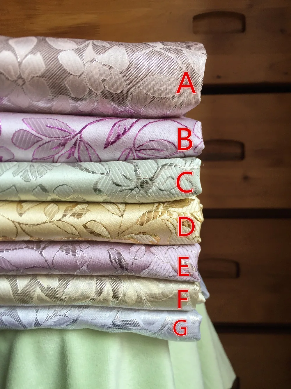 50*150cm Jacquard Floral Dacron Dobby Jersey Cotto...