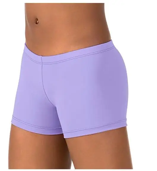 Adult Ballet Dance Shorts Mid Waist Lycra Spandex Nylon Shorts Gymnastic Dance Shorts (3)