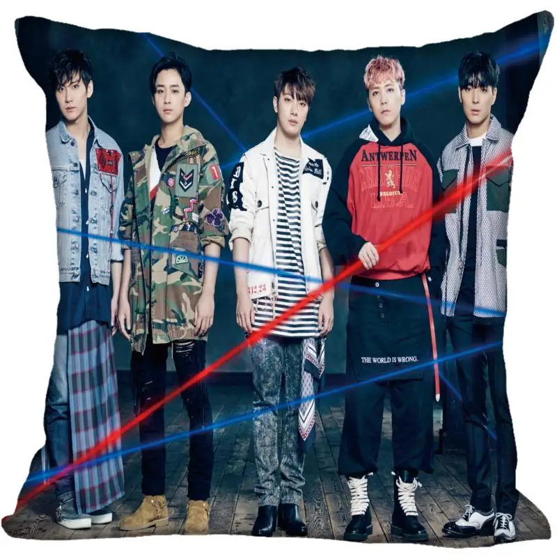 Корея Pop FTISLAND печать квадратные шелковые атласные наволочки 35x35 см 40x40 с одной