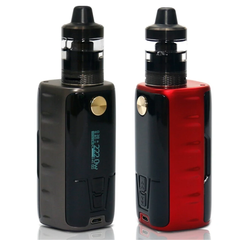 

GTRS P222 Vape Kit For Dual 18650 Battery TC/TCR/VW Electronic Cigarette SX520 Chip 222W E-cigarette With Vape Atomizer