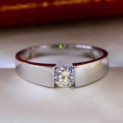 18 K 750Au золото Moissanite алмаз мужское кольцо D Цвет VVS с национальным сертификатом MO-09