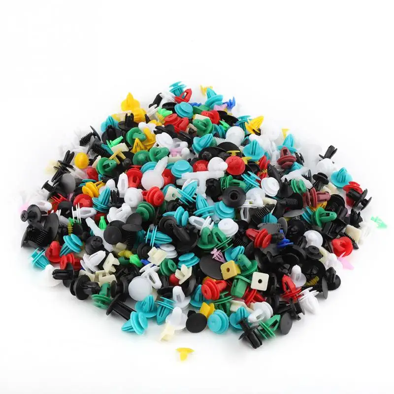 

500Pcs 30 Sizes Assorted Plastic Car Door Trim Clip Bumper Fastener Retainer Rivet Push Pin Kit Car Moulding Clip Panel Retainer