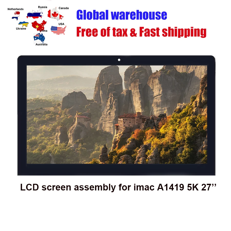 Новый дисплей Retina imac27 '' ЖК-экран в сборе A1419 5K LM270QQ1 SDB1 SDA2 SDC1 EMC2834 2806 3070 |