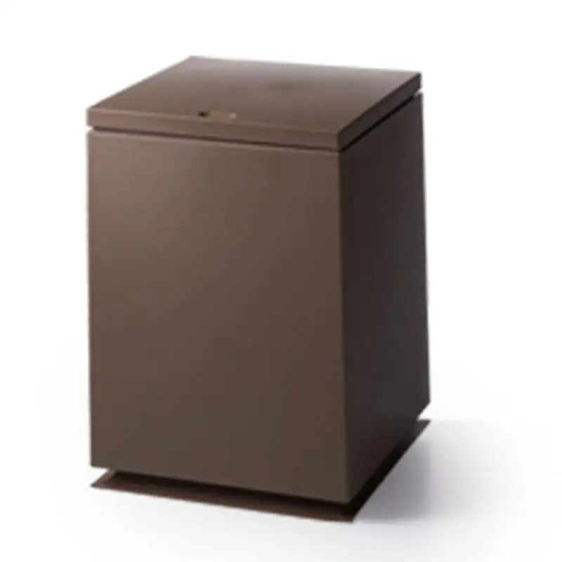 Узкий мусор и мусорные контейнеры для ванной комнаты с крышкой щетка мешок для мусора куб контейнер для хранения - Цвет: Coffee