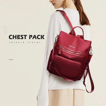 

Women Waterproof Nylon Backpack Wild Large Capacity Travel Business Bag New