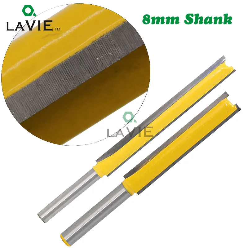  LA VIE 8mm Shank 50mm Long Straight Router Bit 3/8