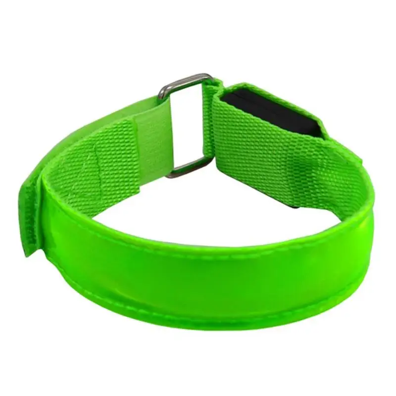 Уличный спортивный светильник для ночного бега, светодиодный предупредительный браслет для бега, езды на велосипеде, велосипеда, светоотражающий ремень безопасности - Цвет: Зеленый