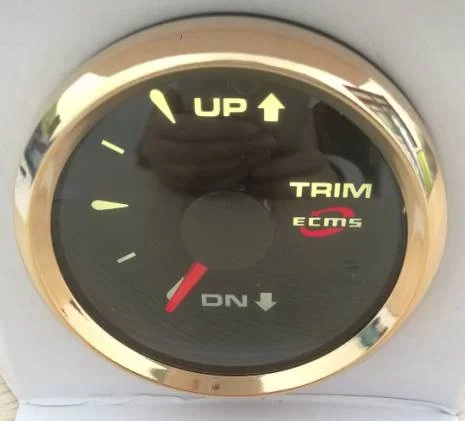Дизайн морской яхты Автомобильная отделка Калибр UP-DN 0-190 Ом 9-32 в 52 мм 2 дюйма 316L золотой ободок черный циферблат 802-00063